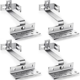 OEM Juego De 2 Ganchos De Techo Pv A2, Ganchos De Montaje De Paneles Solares De Acero Inoxidable, Soportes De Montaje Lateral Pv De 3 V&iacute;as Para Montaje En