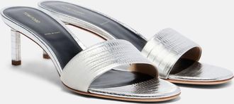 Tom Ford 55 metallic leather mules