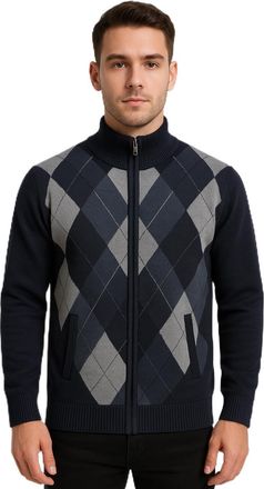 Generic UrbanFit Mens Sleeveless Diamond Pattern Knit Sweater Vest, Wool and Viscose Blend, Classic Style, M-2XL, Model 905 (UK, Alpha, XL, Regular, Regular, 