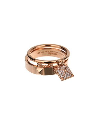 Herm&egrave;s 18K Rose Gold 0.15 ct. tw. Diamond Clou dH Ring (Authentic Pre-Loved)