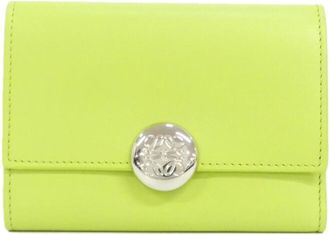 Loewe Green Leather Wallet (Tri-Fold) (Pre-Owned)