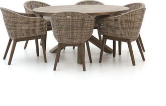 Intenso Furniture Intenso Venaco/ROUGH-Y &oslash;150cm dining tuinset 7-delig