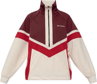 Palm Angels Hoodies & sweatvesten, Dames, Rood, M, Polyester, Turtleneck Sweatshirt