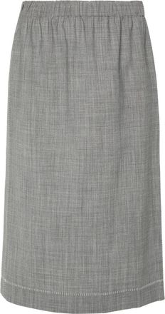 Fabiana Filippi decorative-stitching chambray skirt - women - Virgin Wool/Polyamide/Spandex/Elastane - 46 - Grey