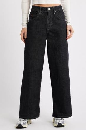BDG Jaya Low Rise Wide Leg Jeans in Black at Nordstrom Rack, Size 25 32
