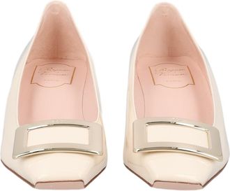 Roger Vivier Belle Vivier Square Toe Patent Calfskin Pumps