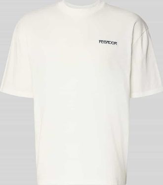 Pegador Oversized T-Shirt mit Label-Stitching Modell Ravello in Offwhite, Gr&ouml;&szlig;e XXL