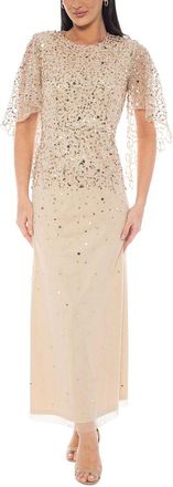 OLEG CASSINI Embellished Maxi Dress