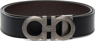 Ferragamo Brushed Finish Gancini Reversible Belt
