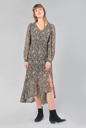 Le Temps Des Cerises Lange jurk, lange mouwen, bedrukt