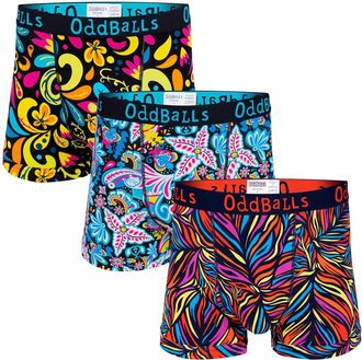 Oddballs Mens Boxers Multipack - 3 Classic Fit Cotton Boxer Shorts, Underwear with Elastic Waistband - Breathable, Soft Mens Boxer Briefs (UK, Alpha, XXL, Regu