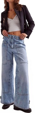 Free People Crvy Outlaw Jeans In Drizzle