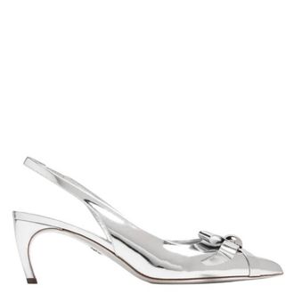 Ferragamo Brilda Bow Detail Slingback Pumps, Size 6.5 D