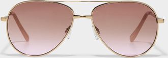 Simons Womens Jackie aviator sunglasses