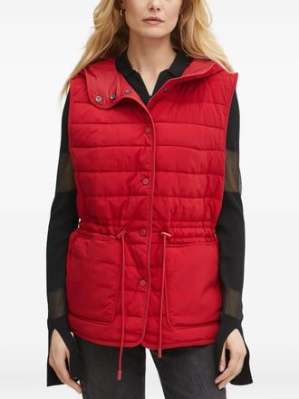 BOSS hooded quilted gilet - women - Recycled Polyester/Polyester - 38 - Red