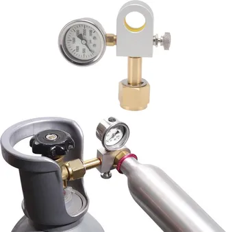 Infinite Adaptador De Recarga De Refrescos Terra Art Duo Con Conexi&oacute;n De Cobre Cga320 Y V&aacute;lvula De Llenado R&aacute;pido - Aluminio, Cobre, 284 G, G1/2