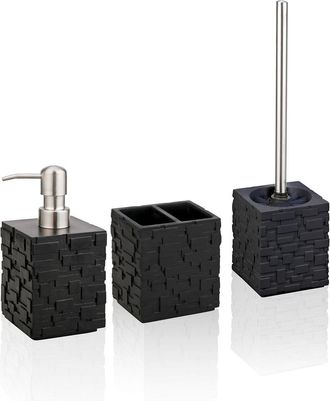 tomasucci Wall black bathroom set