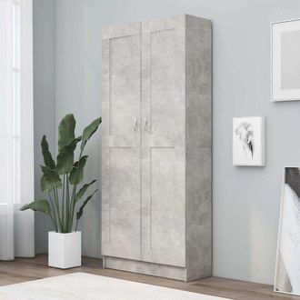 vidaXL Libreria Grigio Cemento 82,5x30,5x185,5 cm in Legno Multistrato - Vidaxl