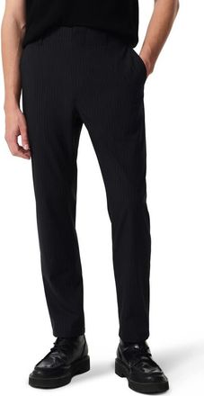 Rag & Bone Lennon Pinstripe Wool Blend Trousers in Black at Nordstrom, Size 38