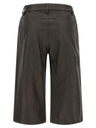 Christophe Lemaire Calfskin Leather Bermuda Shorts - Brown