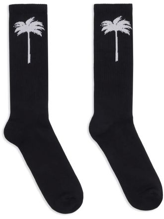 Palm Angels Calzini con logo - Nero
