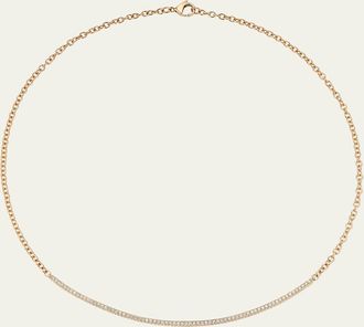 Walters Faith Clive 18K Rose Gold Diamond Fluted Bar Necklace