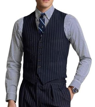 Ralph Lauren Polo Ralph Lauren Navy Pinstripe Waistcoat Size M