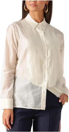 Selected Slfiris Relaxed LS Shirt B - Dames - Overhemden - Wit - L - Polyester - Overhemden