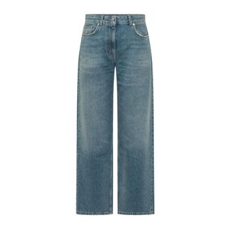 Palm Angels High-Rise Wide Leg Jeans - Dames - Jeans - Blauw - Maat: W25 Denim