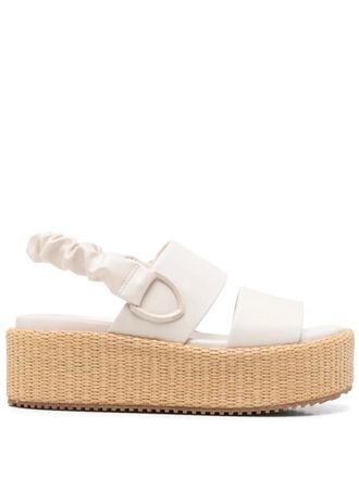 Blauer 50mm round-toe platform sandals - women - Polyurethane/Polyurethane/Rubber - 36 - Neutrals