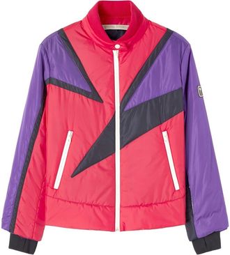 Palm Angels Thunderbolt colour-block ski jacket - women - Polyamide/Polyester - M - Pink