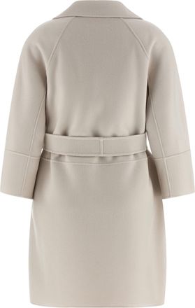 Max Mara Womens Beige Virgin Wool Coat Clothing