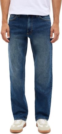 Mustang Straight-Jeans MUSTANG Herren Style Tramper Straight, Herren, Gr. 30, L&auml;nge 32, blau (771 mittelblau), Denim/Jeans, 99% Baumwolle, 1% Elasthan, unifar