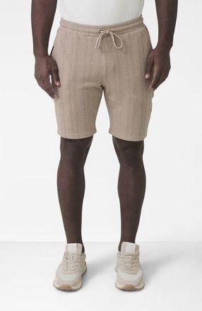 Mauvais Tanami Textured Stretch Slim Shorts in Light Beige at Nordstrom, Size 30