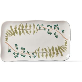 Tag Tree Line Multicolor Rectangular Serving Platter Ceramic in White at Nordstrom