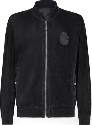 Billionaire Boys Club Leren Jas Crest - Heren - Leren en Su&egrave;de Jassen - Blauw - 2XL - Su&egrave;de - Jassen