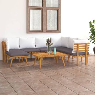 vidaXL Muebles De Jard&iacute;n 8 Piezas Con Cojines Madera Maciza De Acacia Vidaxl