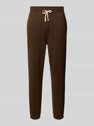 Polo Ralph Lauren Slim Fit Sweatpants mit Tunnelzug in Mittelbraun, Gr&ouml;&szlig;e M