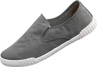 Generic Mens Slip-On Running Shoes, Classic Canvas Shoes, Soft and Comfortable Flat Low Trainers, Hands-Free Hiking Shoes, Breathable, Comfortable Walking Sho