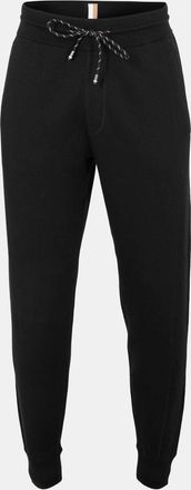 HUGO BOSS Mens Onestino Solid Patterned Slim Joggers in Black - Size X-Large