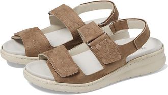David Tate Key Womens Sandals Brown : 10 WW (EE), Leather/Suede