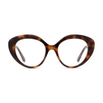 Loewe LW50088I052 Oval Tortoiseshell Acetate Eyeglasses - Brown