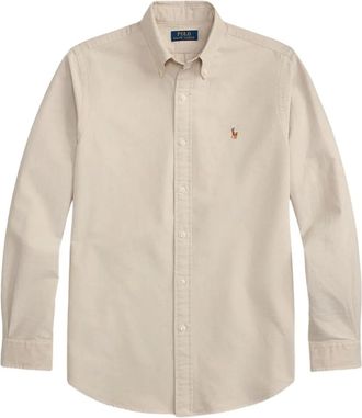 Polo Ralph Lauren The Iconic Oxford embroidered shirt - men - Cotton - L - Neutrals