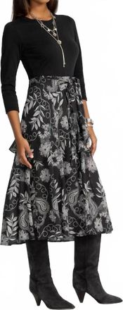 Johnny Was Mixed Media Wrap Tie Dress In Marana