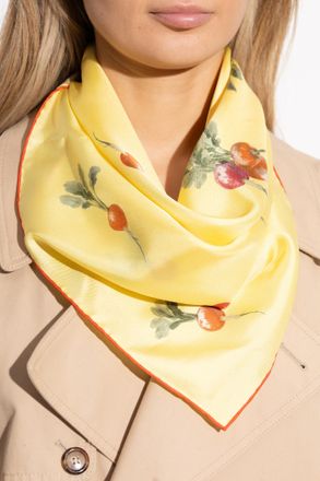 Jacquemus Silk Scarf With Print, Unisex, Yellow