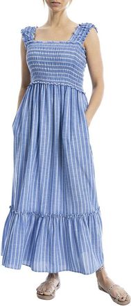 Max Studio Smocked Bodice Tiered Maxi Dress