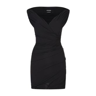 Jacquemus Dames, Jurken, Zwart, Maat: S Poliester