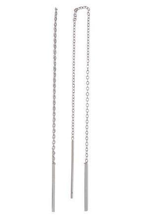 Adornia Water Resistant Threader Earrings in Silver at Nordstrom Rack