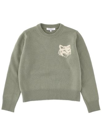 Maison Kitsun&eacute; Fox Head Sweater - Green
