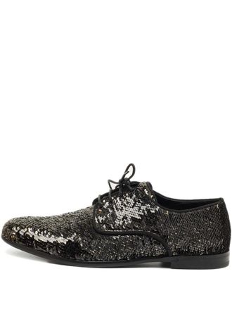 Dolce & Gabbana sequin Derby shoes - Black